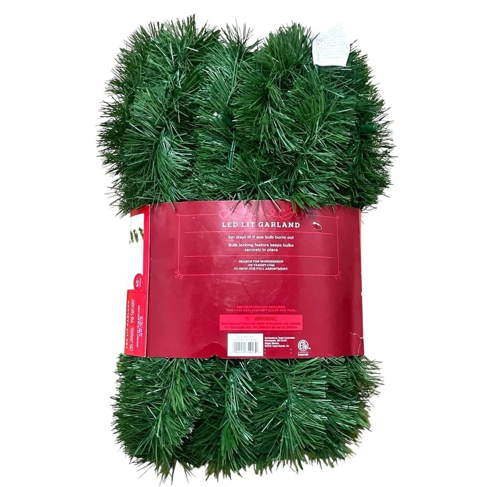 Wondershop Festive Green LED Garland 40 ft